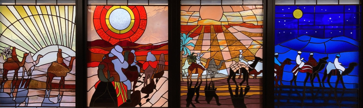 ステンドグラス浄土の蓮池